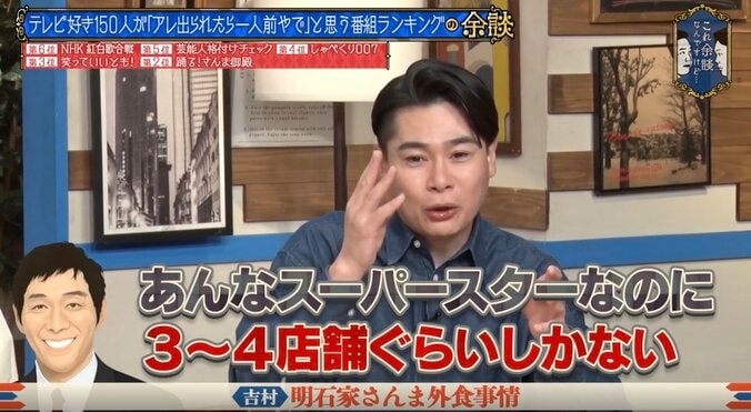 ノブコブ吉村、明石家さんまの“意外な外食事情”を明かす「あんなスーパースターなのに…」規格外の秘話にもスタジオ驚き 3枚目