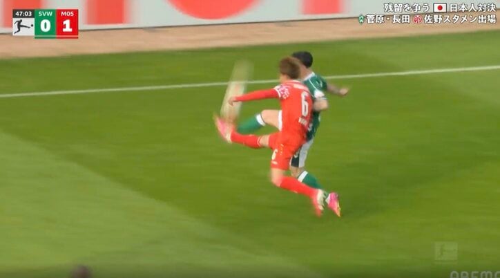 【写真・画像】ウソでしょ…！？ 佐野海舟、目を疑う“まさかの展開”「そこ出すんかい！」予想外の“高精度ピンポイントクロス”にスタジアム騒然「もう神やん」「上手すぎやろ」　1枚目