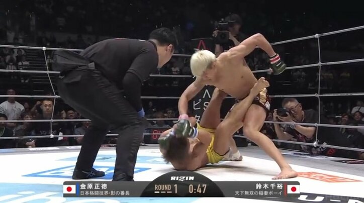 第10試合 鈴木千裕 vs. 金原正徳 フェザー級タイトルマッチ