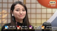 決勝卓で会心のアガリを見せた水崎綾女