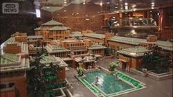 大学生の卒業制作ブロックアート　帝国ホテルに展示“ライト館”忠実に再現【詳細版】