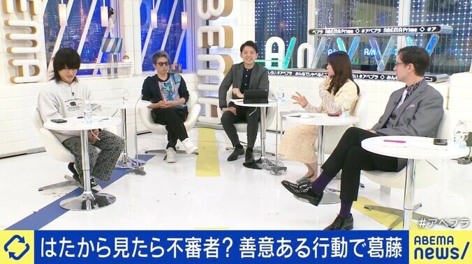 左からヤマトパンクス、田村淳、仁科アナ、山崎怜奈、パックン