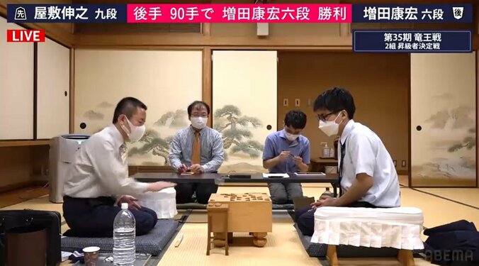 増田康宏六段、快勝で1組昇級に前進 屋敷伸之九段に90手で勝利／将棋・竜王戦2組 1枚目