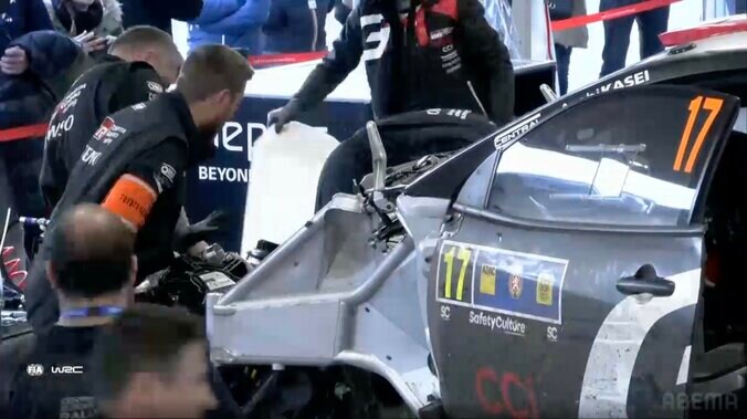 大破した世界一のラリー車を「これ完璧に直すからな」 5連覇トヨタの“神修理”が話題 一晩で“無傷”へ激変「すぐ直るとこがすごすぎる」 2枚目