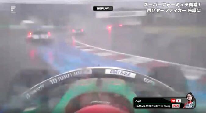 現役女子大生レーサーが痛恨の単独スピン…大荒れ国内最速レース、終盤のアクシデントにJuju感情爆発「ごめん！」 2枚目