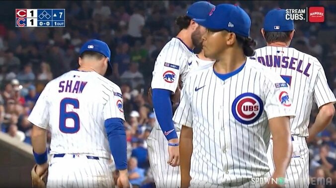 今永昇太の降板で広がった“感動光景” 1失点の“熱投”実らずも「素晴らしいパフォーマンスでした」球場スタオベ、現地実況も称賛 4枚目