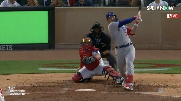 鈴木誠也、打球速度キャリアハイ180キロ超の弾丸犠牲フライ 「打球速すぎ！」「いい当たり」で2試合連続打点