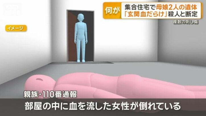 キッチンとリビングで遺体を発見