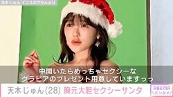 天木じゅん、胸元大胆なセクシーサンタコスプレで魅了「家に来て欲しい」「可愛すぎ！」ファン悶絶
