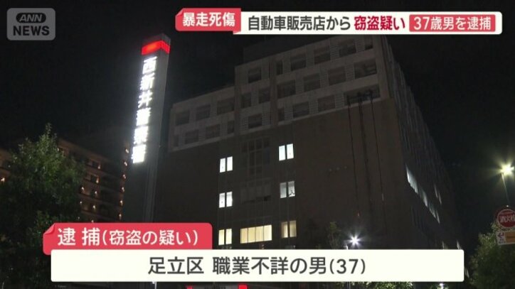足立区の職業不詳の男を逮捕