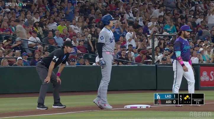 【写真・画像】マジかよ…大谷翔平の痛烈タイムリーに“大谷キラー”も「この表情です！」実況が言及 目を見開きベンチ裏へ「ギャレン激おこ」　1枚目