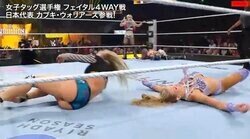 今の技は何？ “元体操”金髪美女レスラーが驚愕の「空中一回転落下」アクロバティックすぎるフィニッシュにファン仰天