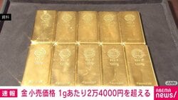 金 小売価格 1gあたり2万4000円を超える