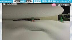「想定外だったか･･･」豪雪でコインパーキングが“誤認識”してしまう様子に「請求は冬将軍へ」「雪を車の形に整形してあげたい」