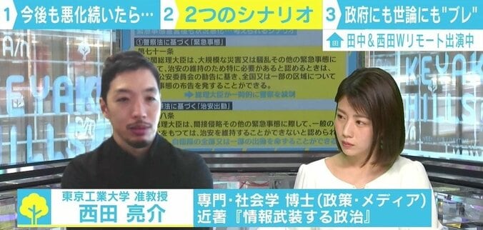 感染拡大続いた場合の“2つのシナリオ” 世論の混乱に西田亮介氏が警鐘「さらなるリスクを招来しうる」 3枚目