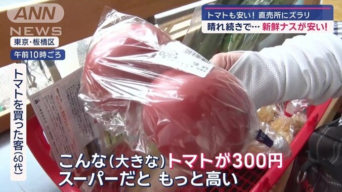大きなトマトが300円