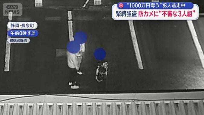 防犯カメラに映る3人組