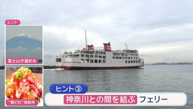 神奈川との間を行き来するフェリー