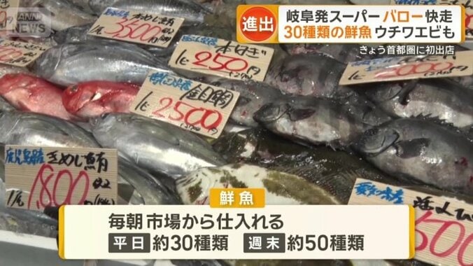 毎朝市場から仕入れる新鮮な魚介類