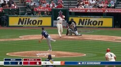 「簡単にヒット打つな」大谷翔平が投手の代わりばなの初球を狙い撃ち！2試合ぶりのマルチにファン歓喜「さす谷！！！」