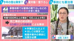 今年の雪は“異常”？多雪の年は年間1000件以上の事故、100人以上が死亡…「作業は2人以上で」「はしごで固定」要注意
