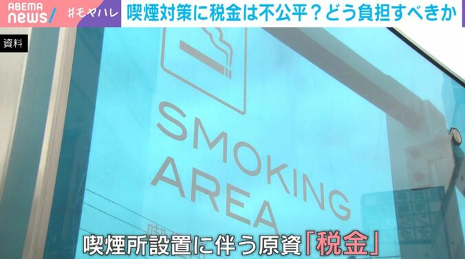 喫煙所設置に伴う原資「税金」