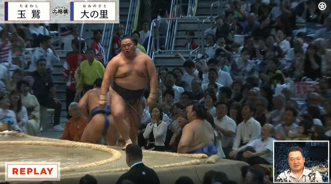 「よし！」と鬼気迫る玉鷲