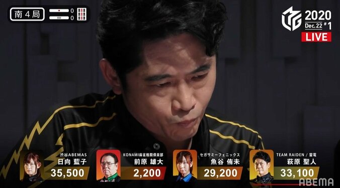 非情こそ真剣勝負…萩原聖人、念願の初トップまであと6巡で逆転喫す／麻雀・Mリーグ 1枚目