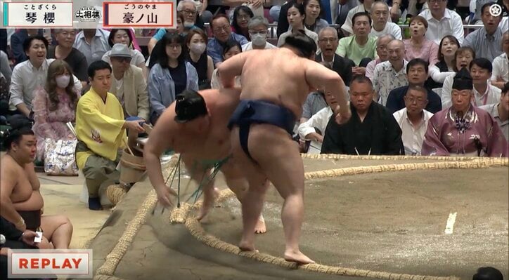 注目を集めた土俵際の攻防