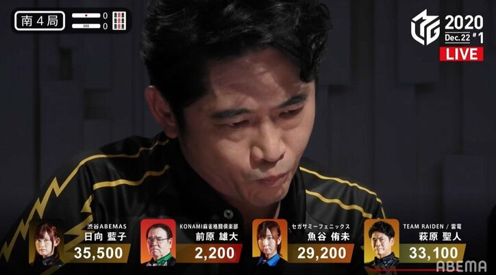 非情こそ真剣勝負…萩原聖人、念願の初トップまであと6巡で逆転喫す／麻雀・Mリーグ