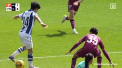 「反則級の上手さ」久保建英の“美しすぎるヒールパス”にファン大興奮！待望復帰の名相棒と“黄金コンビ”で違いを作った瞬間「タケ×トラオレ最高！」「相性いいのよね」