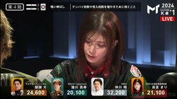 赤いエクステがきらり！美女雀士がファンを魅了した小さなおしゃれに「キラキラしてるまりしゃん」「ほんまかわいい」／麻雀・Mトーナメント