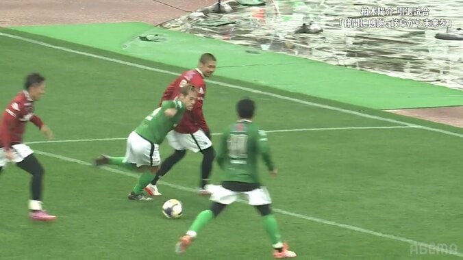 「ビッグネーム過ぎる」元日本代表トリオの“激アツ”ラインにファン感激！柏木陽介のパス→本田圭佑＆香川真司がフィニッシュ「長良川で起きてるの信じられん」 3枚目