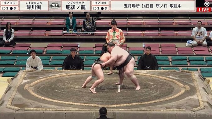 “異質な体格差”となった取組(実際の様子)