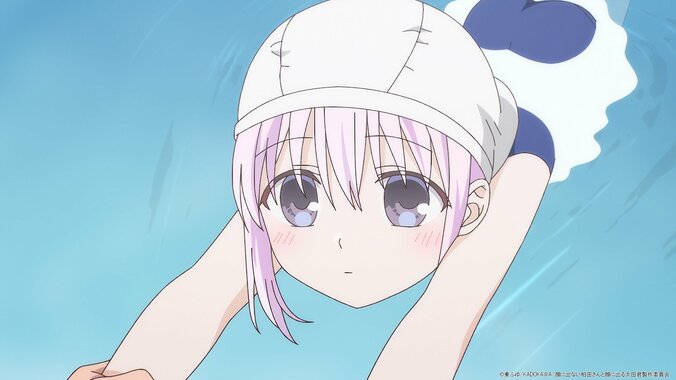 【写真・画像】太田くんが柏田さんの泳ぎのコーチ役に…アニメ『顔に出ない柏田さんと顔に出る太田君』第2話先行カット・あらすじが公開　2枚目