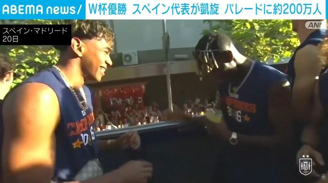 スペイン代表チームの凱旋