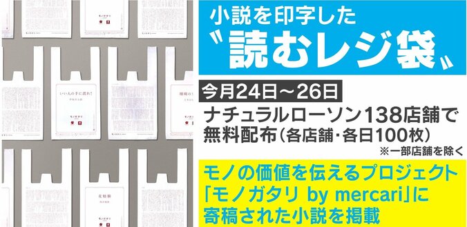 ずっと使いたくなるレジ袋!? 小説を印字した”読むレジ袋”がナチュラルローソンで期間限定無料配布 2枚目