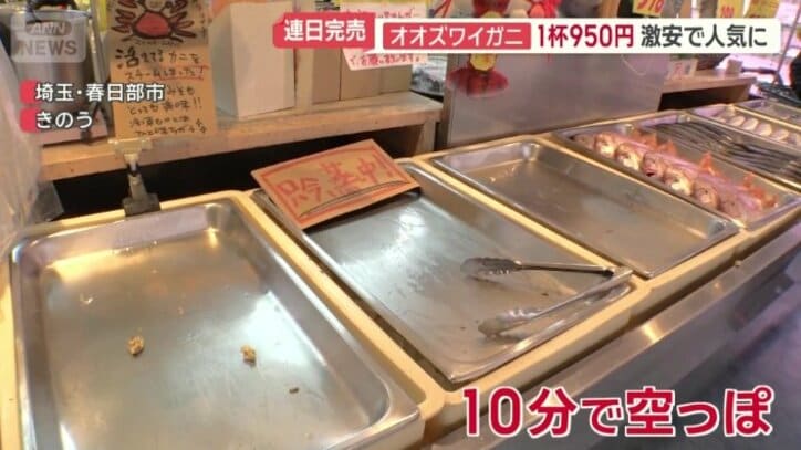 10分で空っぽに