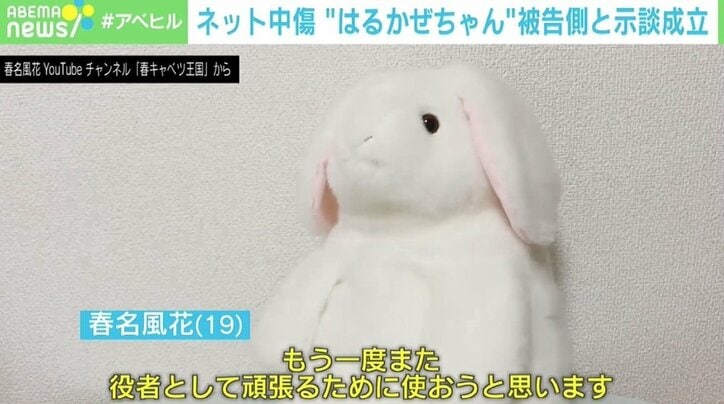 春名風花さん、“ネット中傷”被告側と示談成立 「長かった、本当に長かった」