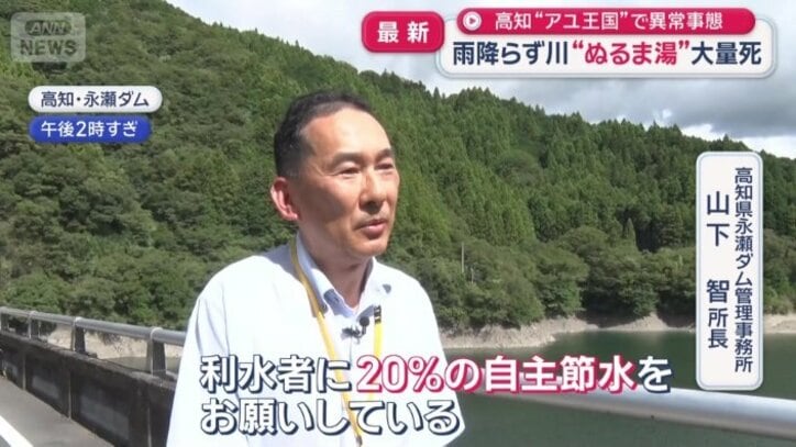 自主節水をお願いしているという