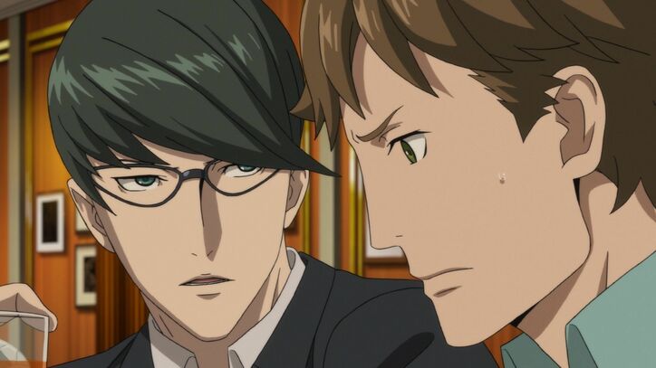 アニメ「歌舞伎町シャーロック」第10話、あやしげな自販機の前で不審な動きをする京極…先行カット解禁