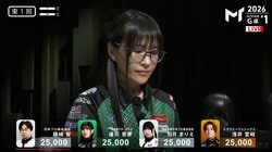 長い黒髪をバサーッ！逢川恵夢、界隈でバズった名シーンを試合でも再現しファン大喜び「髪の毛きれい」「ムーコかわいっ！！」／麻雀・Mトーナメント
