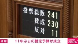 11年ぶりの暫定予算が成立