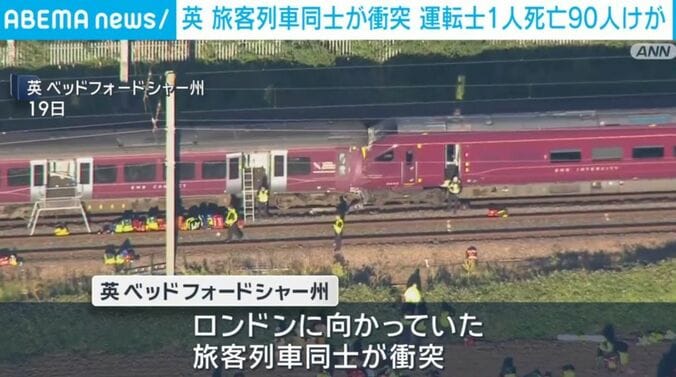 衝突した列車