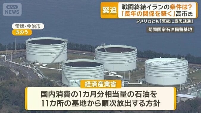 石油の国家備蓄を放出