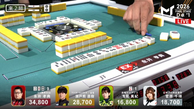 数は正義！永井、三面張＆9枚山の鬼リーチ