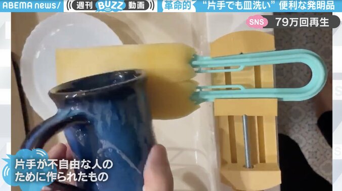 「ありそうでなかった」片手で食器洗いできる発明品　手が不自由でも使える便利＆簡単キットに脚光 1枚目