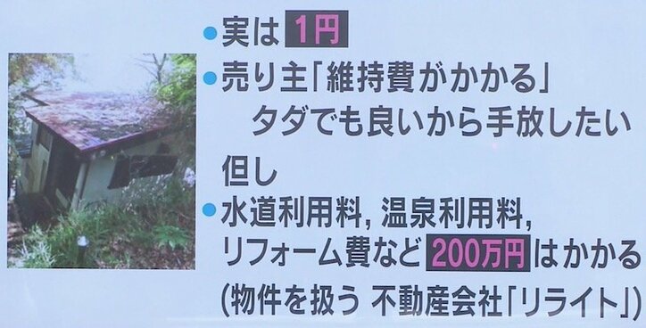 2DK温泉付き別荘が「1円」で買える? 本当は「タダでも譲りたい」