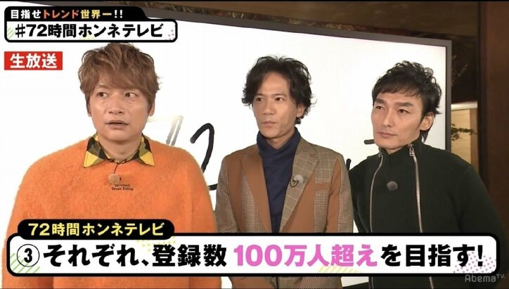 香取慎吾のInstagram、『72時間ホンネテレビ』終了間際にフォロワー数“100万人超え”を達成