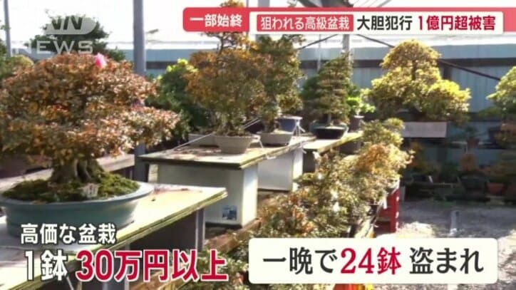 総額800万円相当を盗まれた